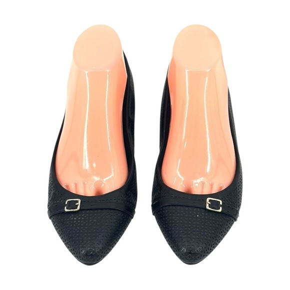 DR SCHOLL'S Rosalie Ballet Flats Women's Size 8 Shoe Black Perforated - Picture 3 of 8